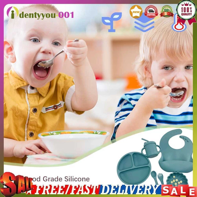 6 piezas/juego de vajilla de alimentación para bebés con ventosa juego de alimentación para bebés vajilla para niños