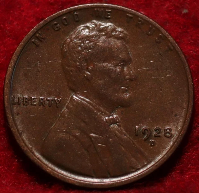 1928-D Denver Mint Copper Lincoln Wheat Cent