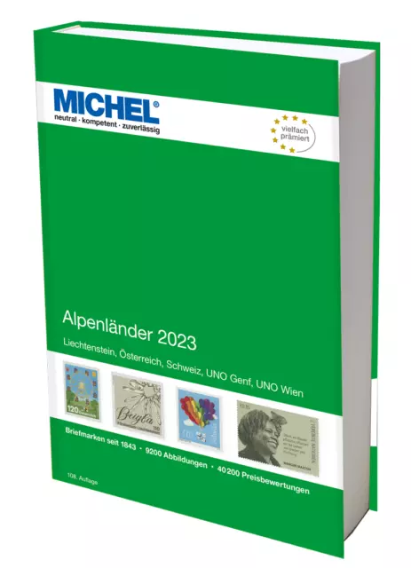 Michel Katalog Alpenländer 2023 Liechtenstein, Österreich, Schweiz, UNO