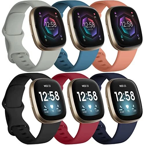 Charlam 6 Pack Bracelets de Remplacement Compatible avec Bracelet Fitbit Vers...