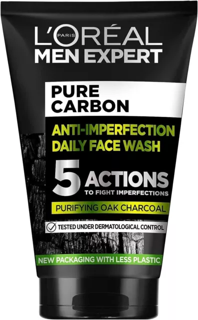 L'Oreal Paris Men Expert Face Wash for Men for Oily Skin and Breakouts 100ml-AU