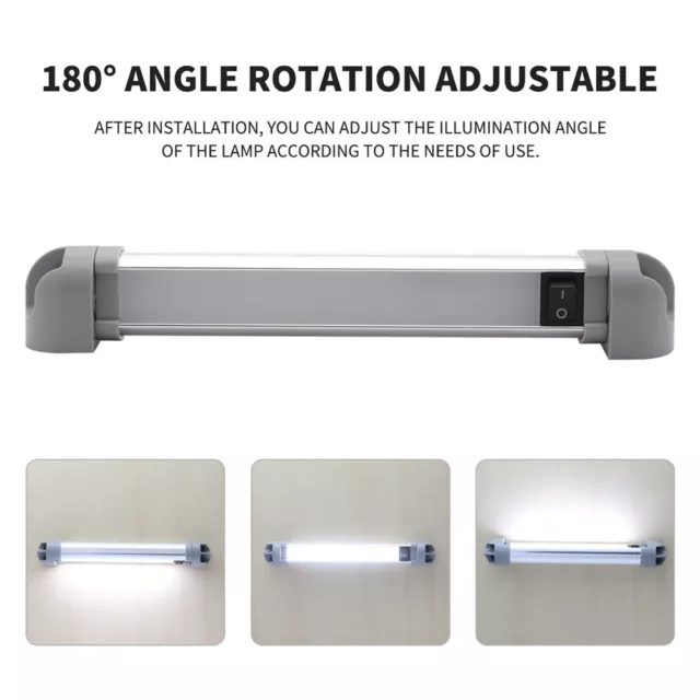 1x Universal 21 LED Interior Light Bar Angle Adjustable For RV Van Truck 12V&24V