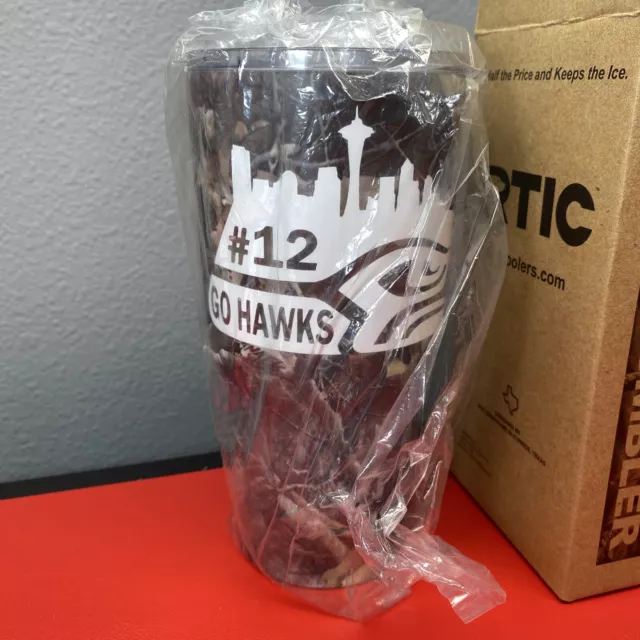 RTIC 20 oz Insulated Tumbler Stainless Steel Travel Mug W/ Seahawks, camo 2