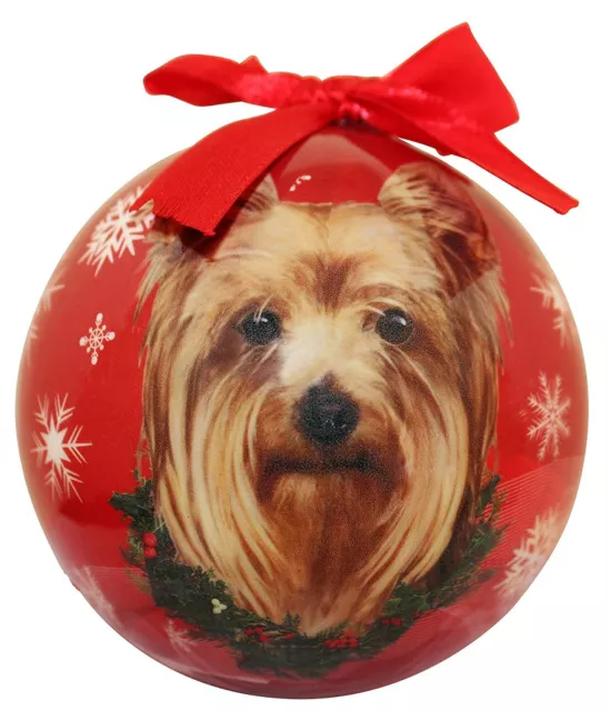 YORKIE--Shatterproof Ball Ornament--3"-- by E & S Pets