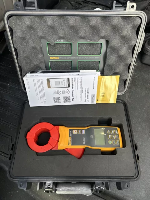 Fluke 1630-2 FC Earth Ground Clamp Resistance Current Loop Meter W Fluke Connect