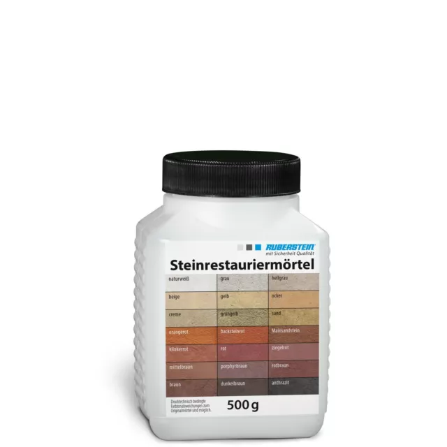 Ruberstein®  Steinrestauriermörtel rotbraun,  500 g Dose / Naturstein sanieren