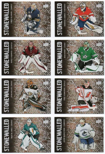 2018-19 Upper Deck Series 1 Stonewalled Complete Set Break Goalies Pick Any 1:6