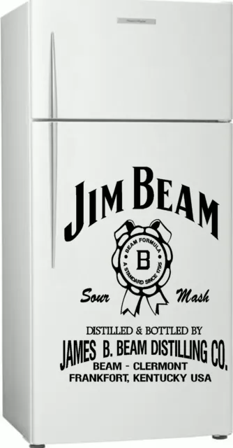 Jim Beam Fridge, Bar, Sticker Decal, 580 x 455mm