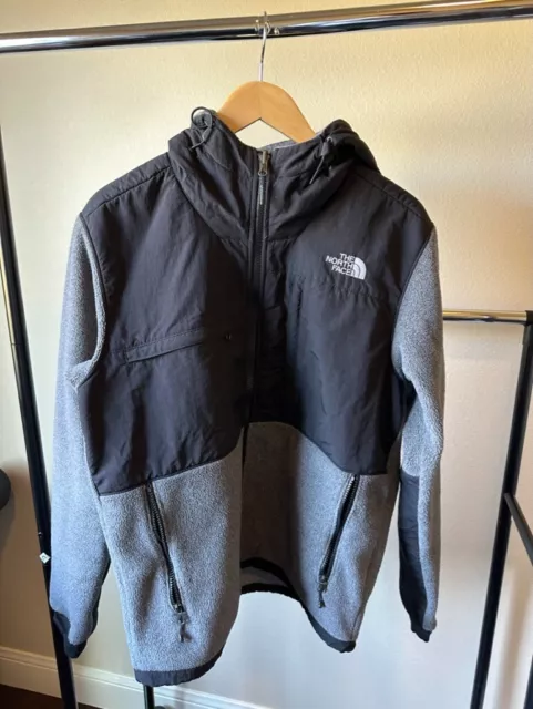 The North Face Mens Denali 2 Full Zip Fleece Hoodie/Hooded Jacket Gray Medium