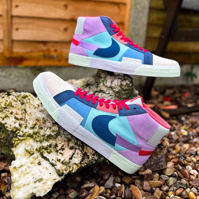 NIKE SB ZOOM Blazer Mid PRM Mosaic Lilac Purple UK 9 Brand New