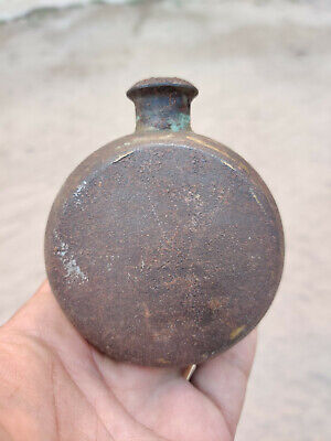 19c Vintage Small Handmade Iron Oil Can Kudiya Pot Old Decorative Collectable