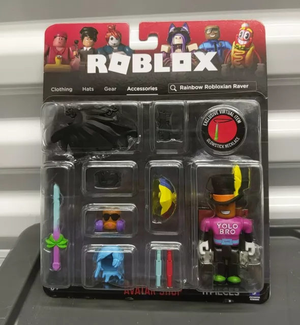  Roblox Avatar Shop Series Collection - Just Bee Yourself +  Rainbow Robloxian Raver Bundle [Includes 2 Exclusive Virtual Items] : Toys  & Games