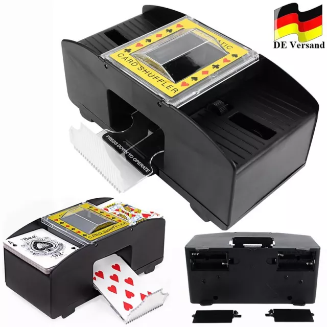 Automatische Kartenmischmaschine 2 Decks Kartenmischgerät Poker Mischmaschine DE