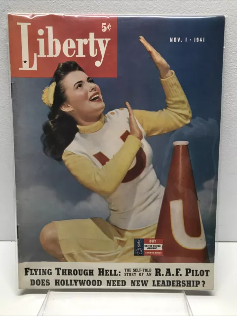 LIBERTY MAGAZINE November 1 1941 WORLD WAR II Flying Through Hell R.A.F. Pilot