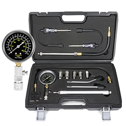 BETOOLL 13pcs Compression Tester with Spark Plug Tester - 300PSI Engine Cylin...