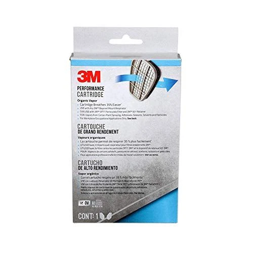 3M 6001PB1-1 Organic Vapor Replacement Cartridge, 1 pair, Original Version