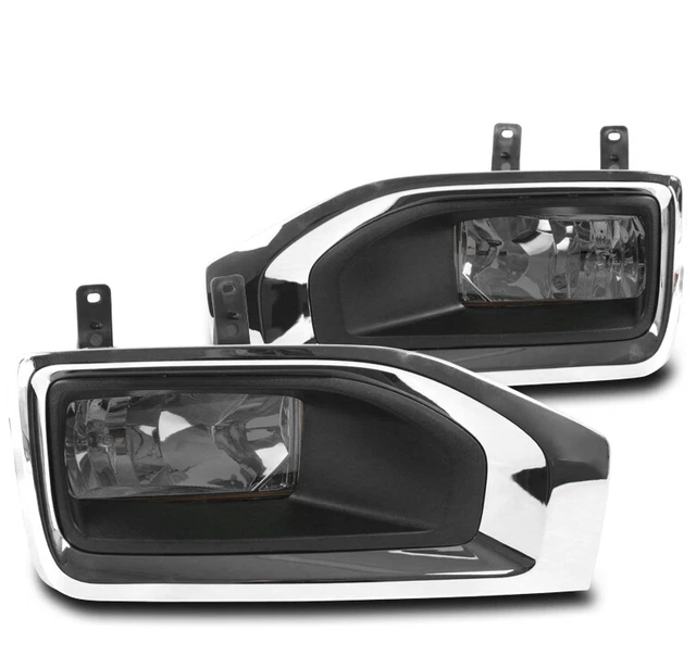 15-17 Gmc Yukon/Xl/Denali Front Bumper Fog Lights Lamp Smoke W/Cover Left+Right