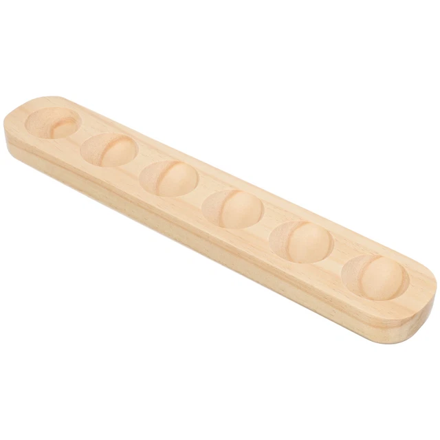 1 pieza soporte de madera huevo bandeja madera placa de huevo