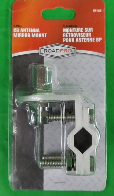Roadpro Rp-315 Cb Antenna Mirror Mount,Doublegrove Stud