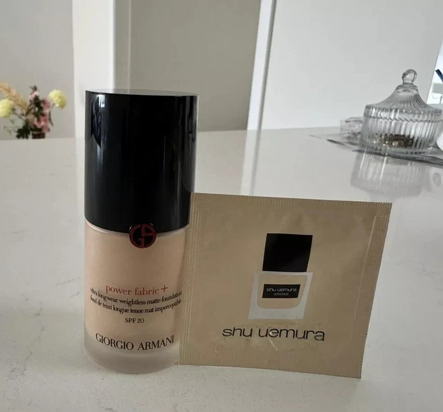 GIORGIO ARMANI POWER Fabric+ Foundation 30ml Shade 3 & Shu Uemura ...