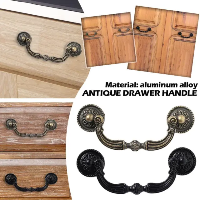 Drop Bail Dresser Pull Handles Drawer Pull Rustic Antique Bronze Knob>`~ P5S0