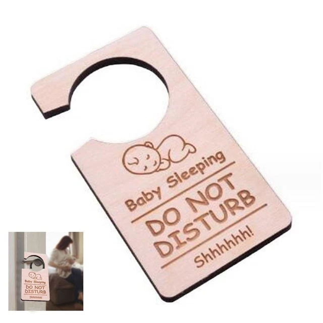 WOOD DOOR SIGN Please Do Not Disturb Door Hanger Hotel Bulletin Board