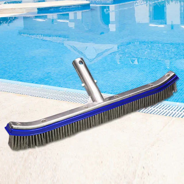 🐟Heavy Duty Pool Brush 18-inch Swimming Pool Cleaning Brush With Steel Bristles