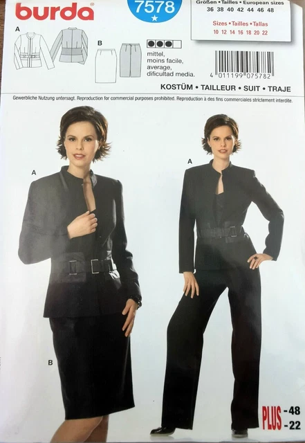 BUTTERICK Paper Pattern B6999K5 Jupes pour femme K5 (36 38 40 42 44