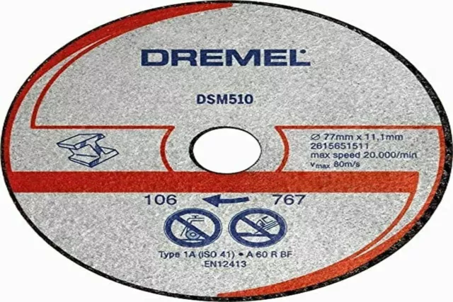 Dremel SC406 Starter Kit SpeedClic Accessoires comprenant Adaptateur et 2  Disques à Tronçonner les Métaux 38mm