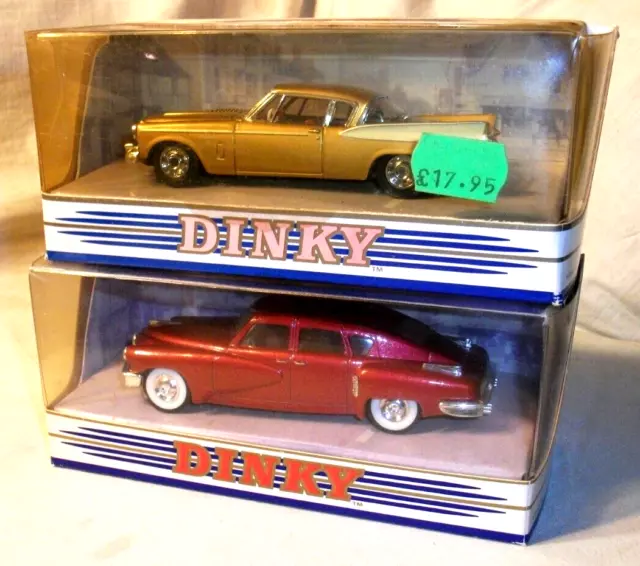 Dinky,  1948 Tucker Torpedo  & Studebaker Golden Hawk.  Mint & Boxed.  1990.