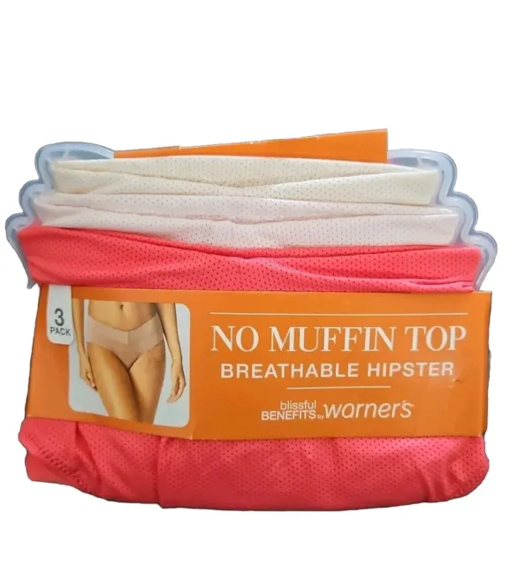 WOMENS PANTY WARNERS No Muffin Top Blissful Benefits Hipster Lace 3 pk New  2XL 9 $14.00 - PicClick