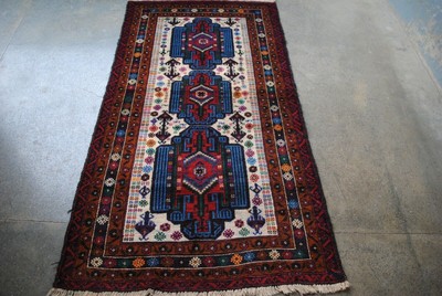 Bloch INCREDIBILE TAPPETO FAVOLOSO AFGHAN BLOCH FATTO A MANO DIMENSIONI 192 cm x... 