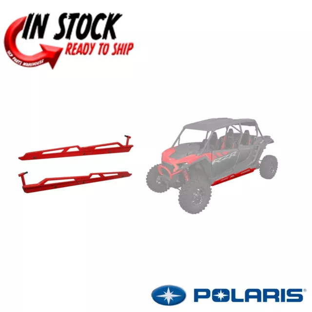 POLARIS LOW PROFILE Rock Sliders 2024 Rzr Xp 1000 4 Seater Oem New Red