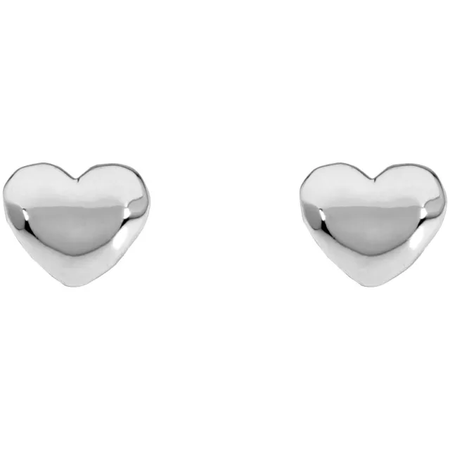 Gorjana Heart Charm Stud Silver Earrings 1810-024-S