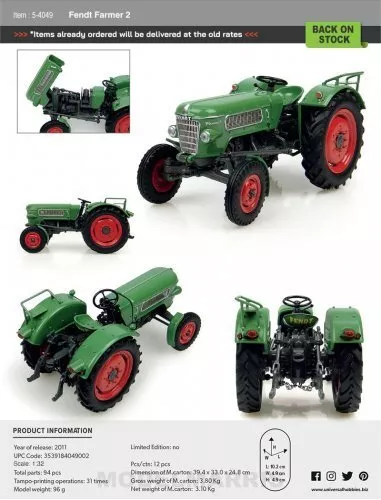 Fendt Farmer 2 1/32 Universal Hobbies UH4049