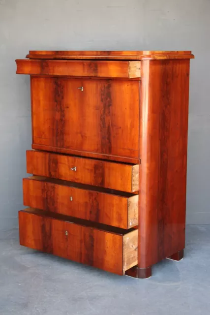 Antique Empire flame mahogany fall front desk 1825 Secretaire Bureau Sweden 1825 3