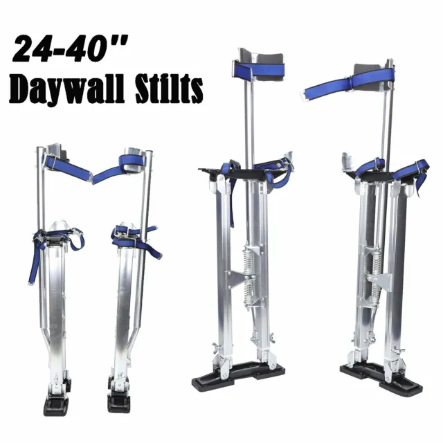 Drywall Stilts 24-40 Inch Aluminum Tool Painters Walking Painting Taping Silver