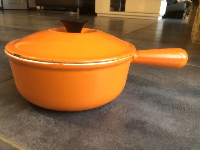 Old Caquelon POELON With Fondue Casseroles Le CREUSET Vintage