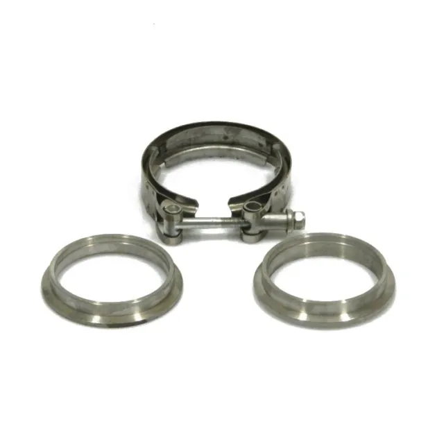 Streetstar stainless steel V-band clamp incl. 2 welding rings, Ø76.2 mm