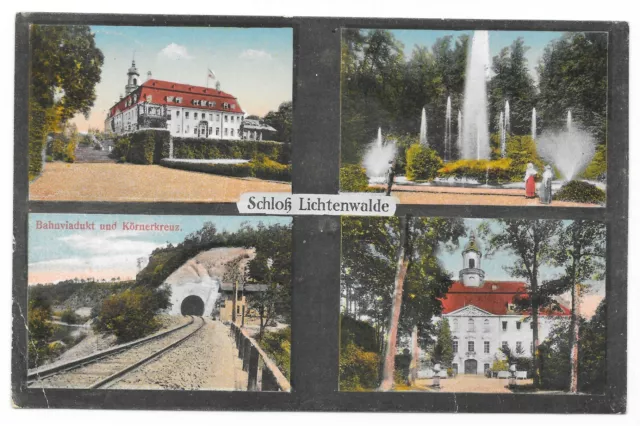 AK Mehrbildkarte Schloß Lichtenwalde 1917 Ansichtskarte Postkarte Chemnitz