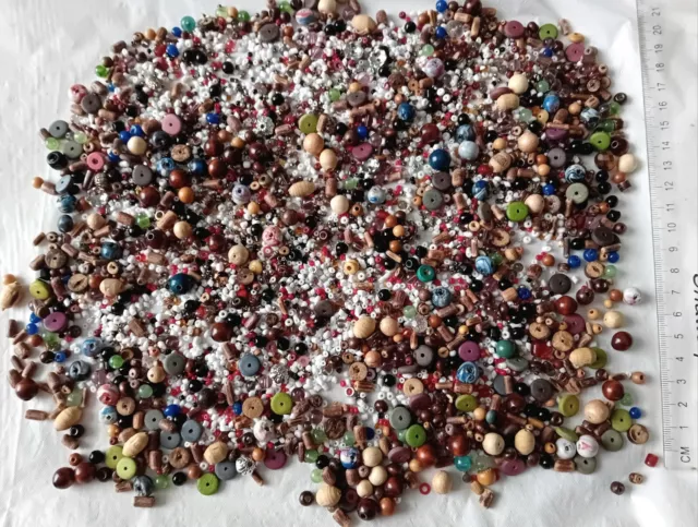 Job Lot - 300g Assorted Small beads Findings for jewellery Making Etc  B771