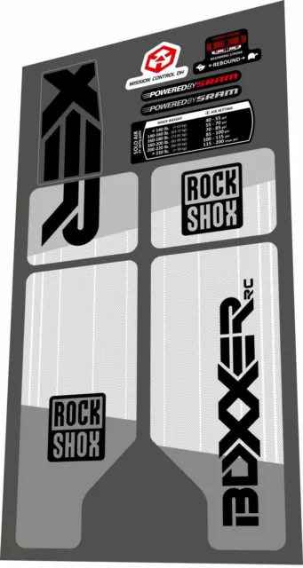 ROCKSHOX BOXXER RC Fork Decal Set