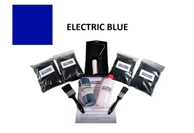 Flocking Kit Electric Blue Flock Bulk Over 4 SQM Kit Lots Of Coverage Project