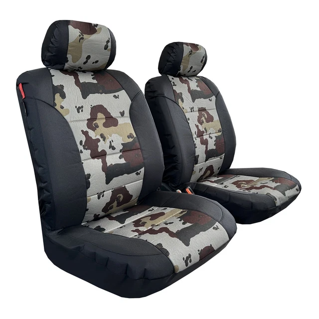 HEAVY DUTY CANVAS Seat Covers For MG ZS ZST, Urban Camouflage Black Front Pair EUR 71,81