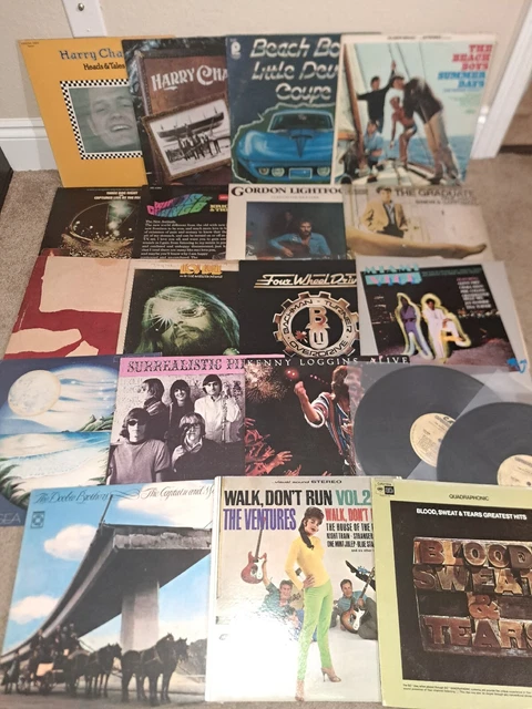 rock and roll vinyl lot Of 20. Beach Boys  Doobie Brothers  Allman Brothers