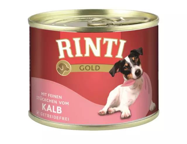 Rinti Or Veau 12x 185g Nourriture Humide Feuchtnahrung Nourriture pour Chien