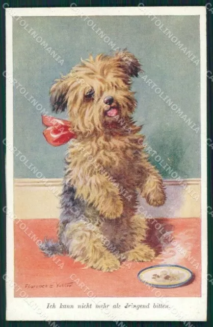 Dog Florence E Valter postcard cartolina QT5930