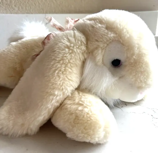 Peepah Pals Cream White Easter Bunny Plush Floppy Stuffed Animal A&A 17”
