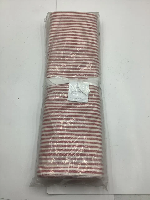 Pottery Barn Wheaton Stripe 18 x 108 Table Runner Red FREE SHIPPING Pottery Barn Wheaton Stripe 18 x 108 Table Runner Red FREE SHIPPING