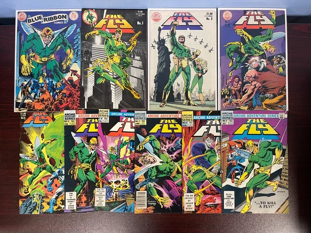 The Fly Lot (Red Circle/Archie Comics,Ditko) Blue Ribbon #1, Fly #1-9